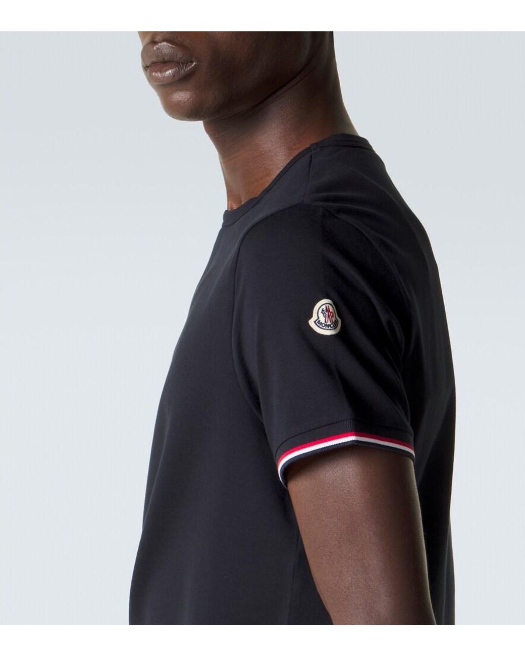Moncler Black Cotton Jersey T-Shirt for men