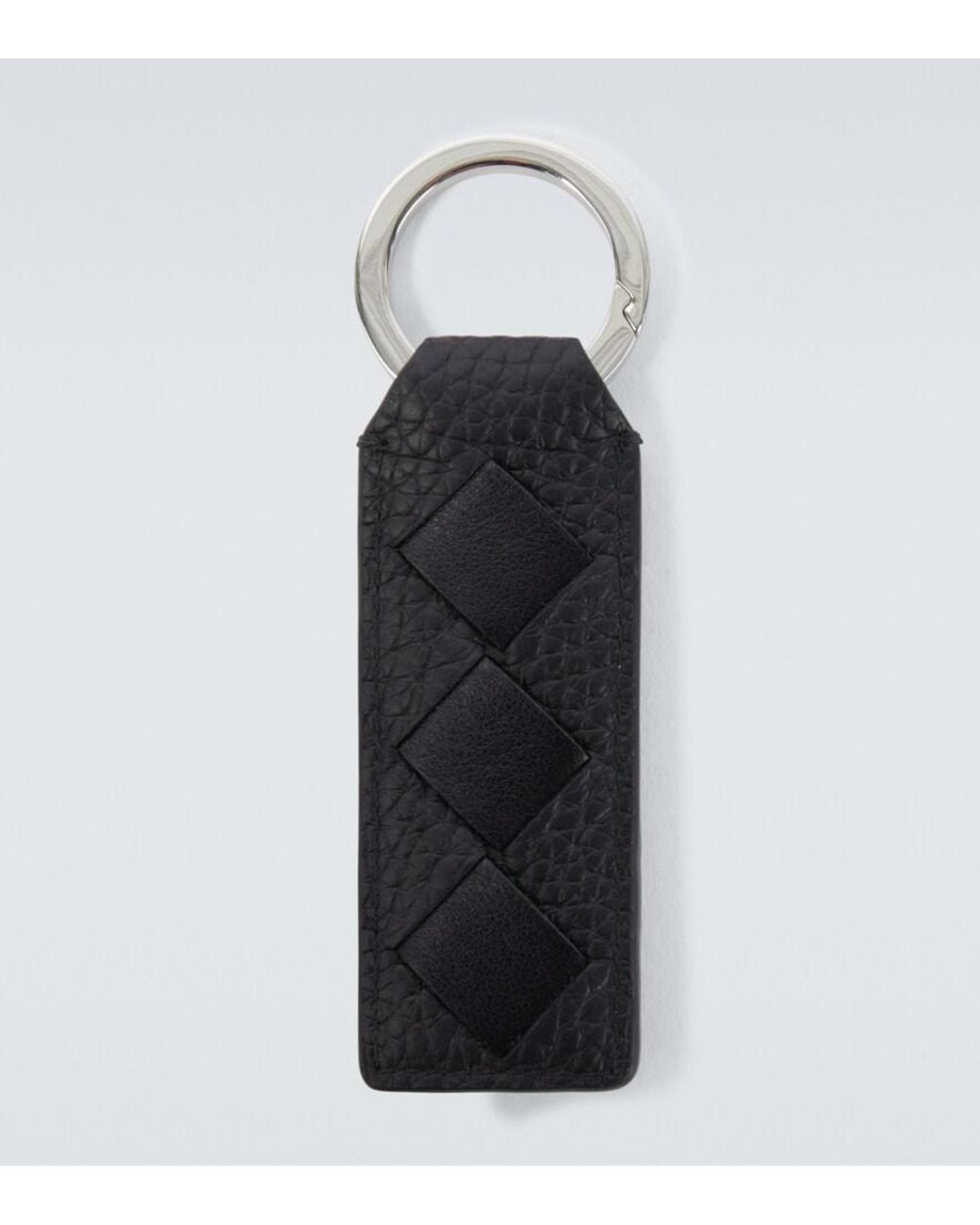 Porte-Cles En Cuir Intrecciato Bottega Veneta pour homme en coloris Black