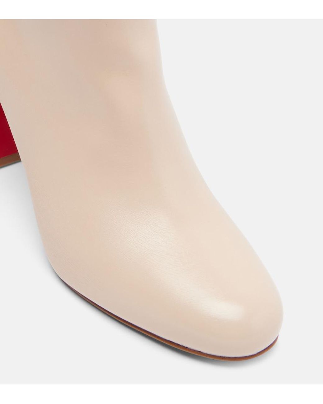 Christian Louboutin Pink Leather Knee-High Boots