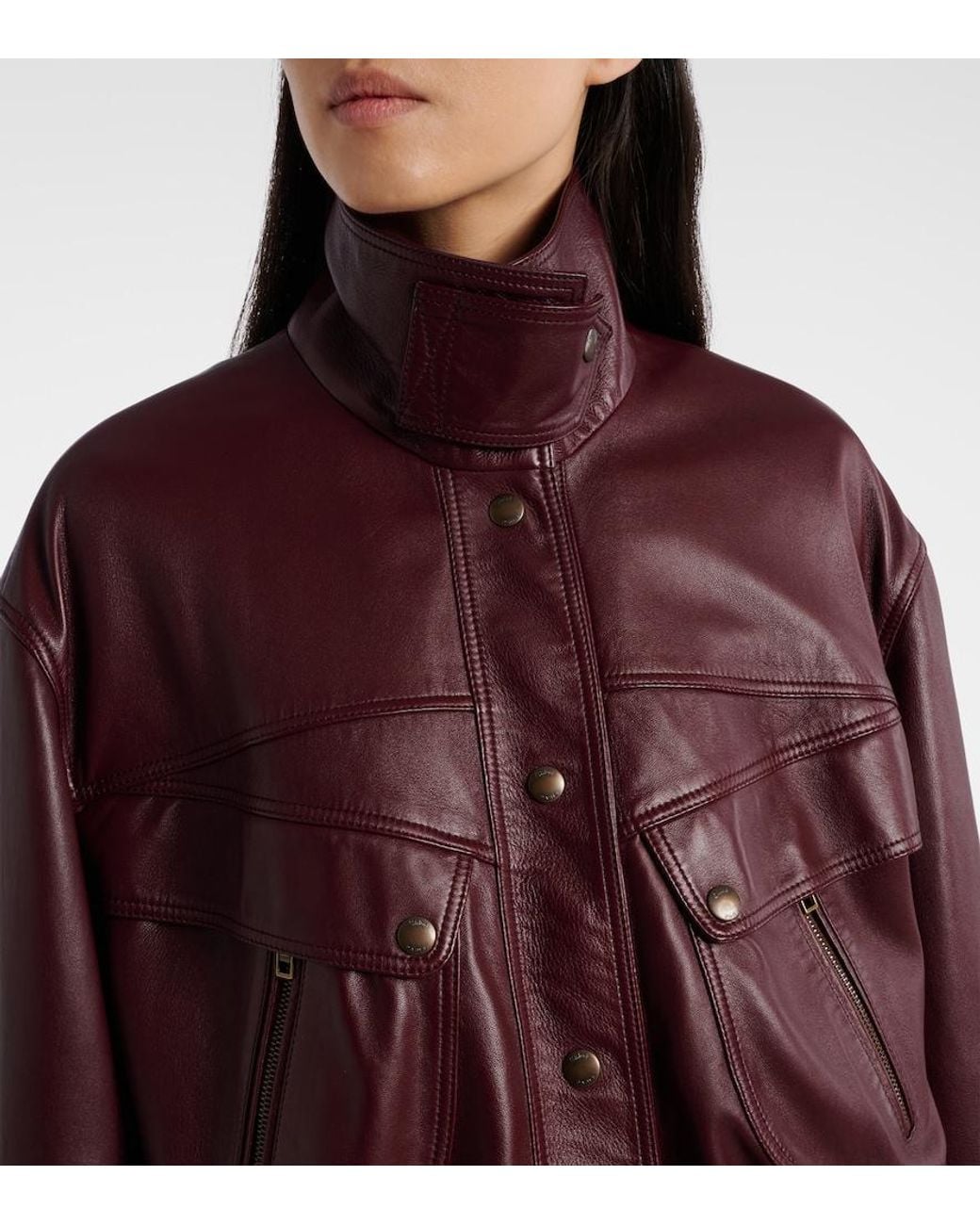 Chloé Red Leather Jacket