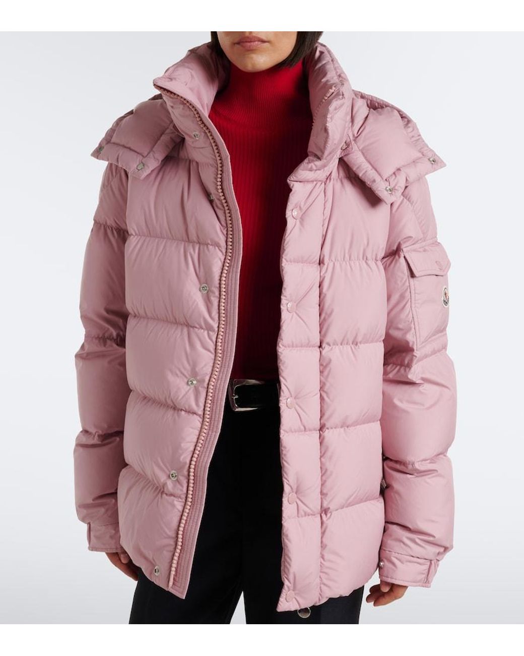 Moncler Pink Maya 70 Hooded Down Jacket