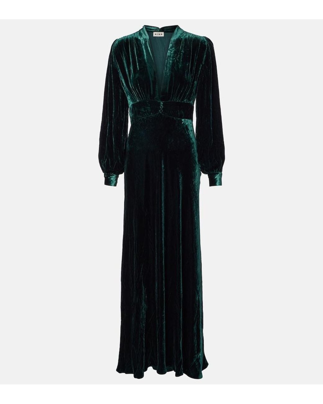 Rixo Black Emory Velvet Gown
