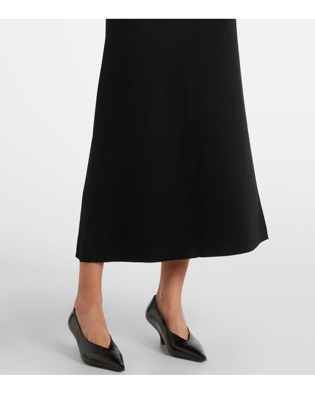 Dorothee Schumacher Black Wool-Blend Maxi Dress