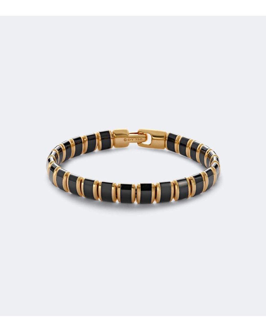 David Yurman White Spiritual Beads 18Kt Bracelet With Onyx for men