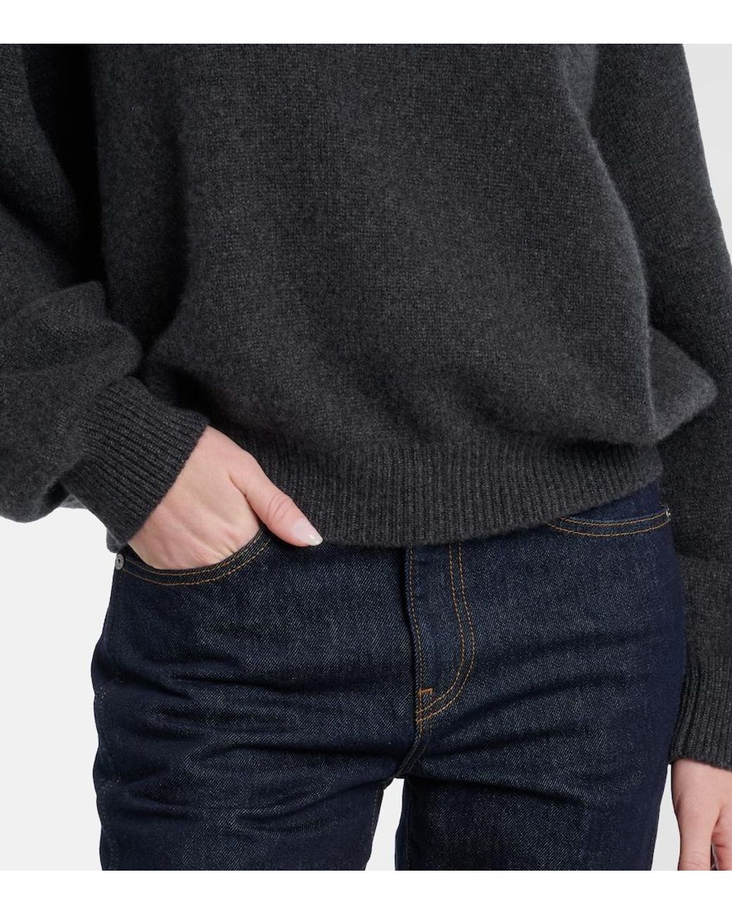 Khaite Black Margaux Oversized Cashmere Sweater