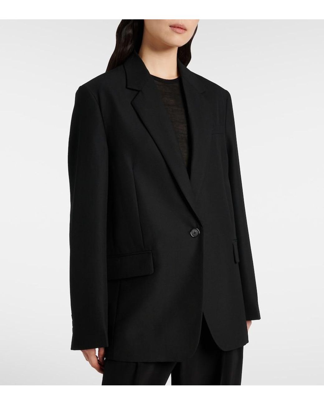 Totême Black Single-Breasted Blazer