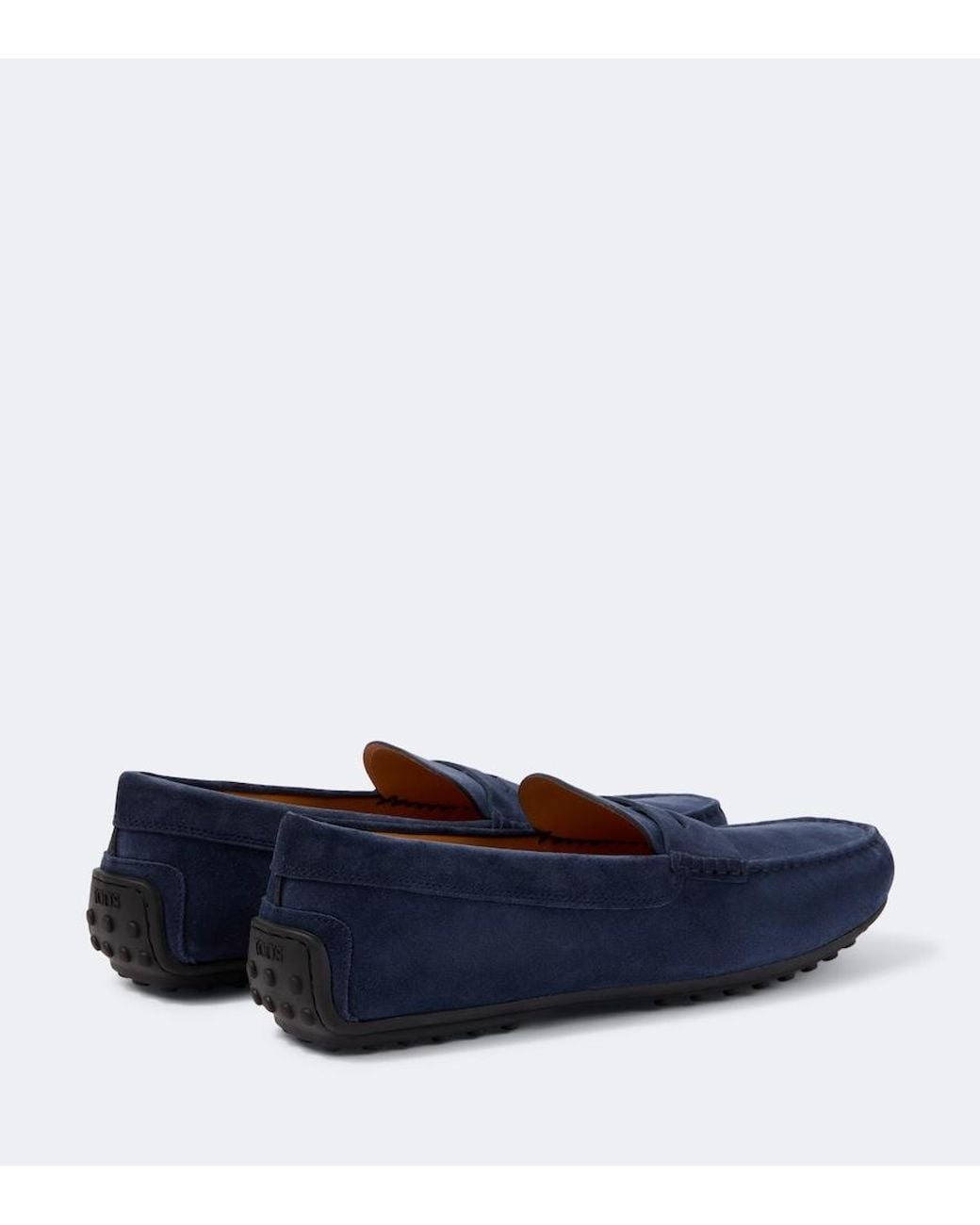 Tod's Blue Gommino Suede Driving Shoes for men