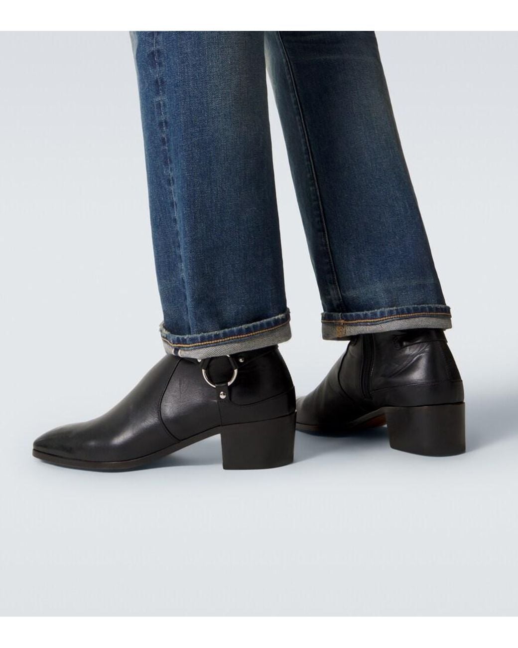 Tom Ford Blue Faded Straight Jeans for men