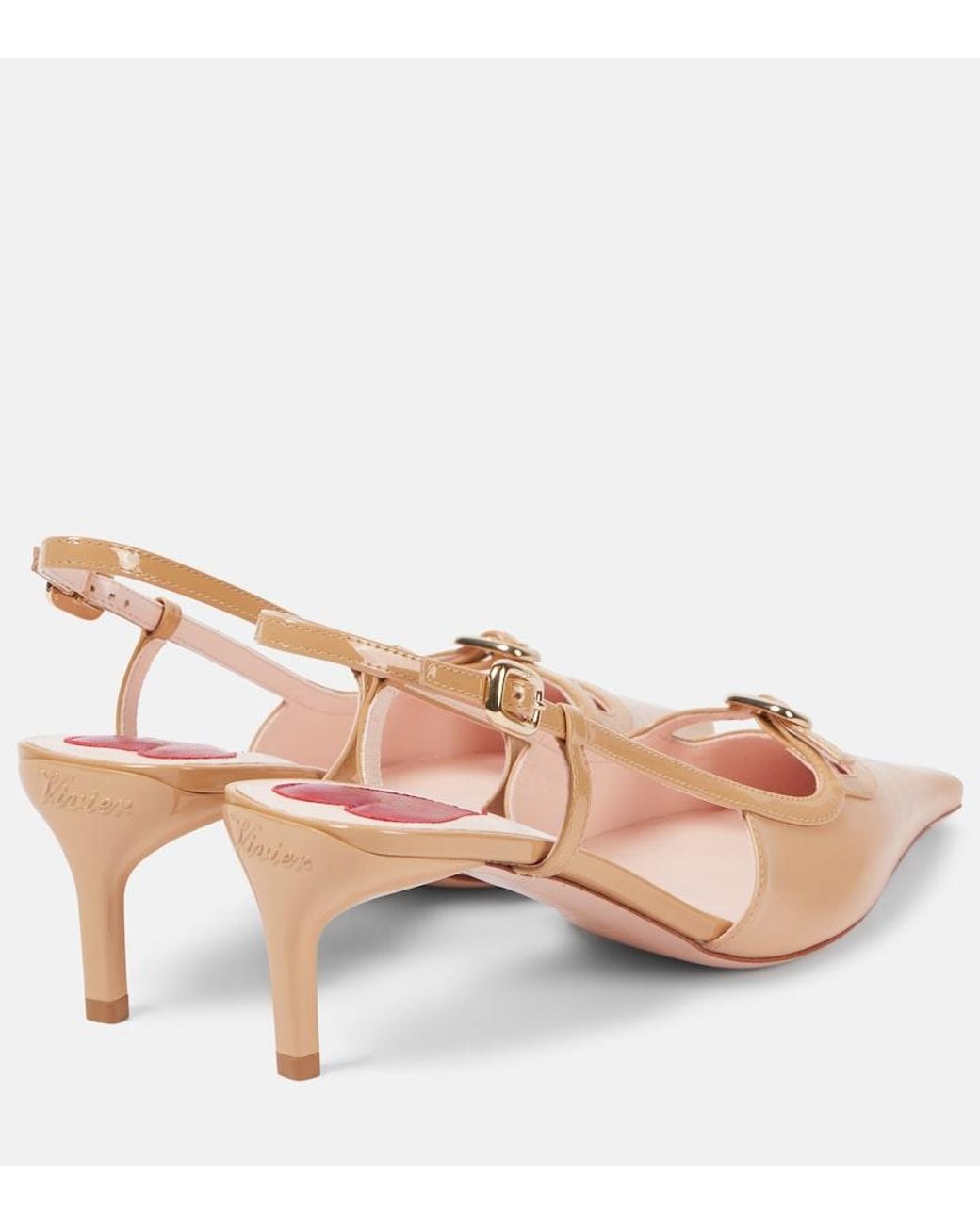 Roger Vivier Pink Viv' Canard 55 Slingback Pumps