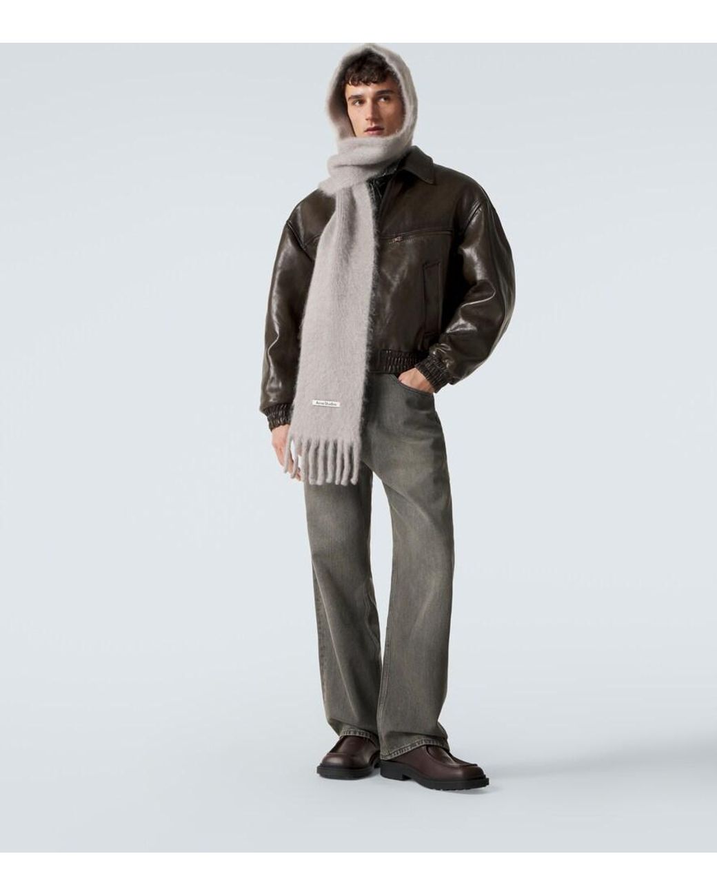 Sciarpa di Acne in White da Uomo