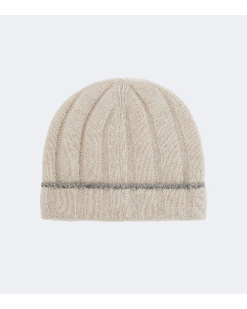 Brunello Cucinelli Natural Alpaca, Cashmere, And Wool-Blend Beanie for men