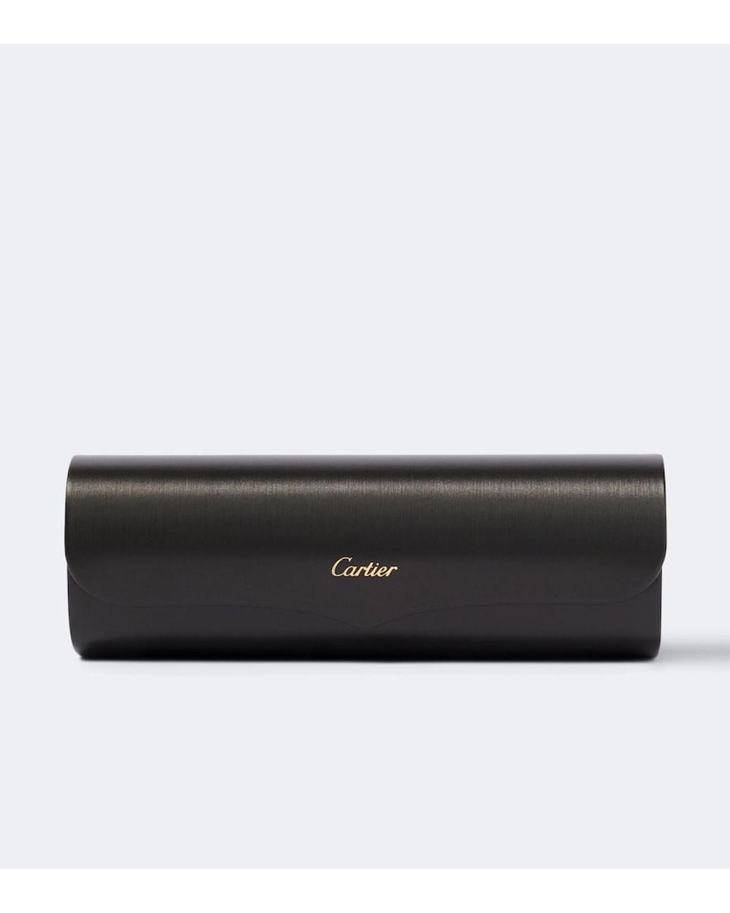 Cartier Brown Panthere De Cartier Oval Sunglasses for men