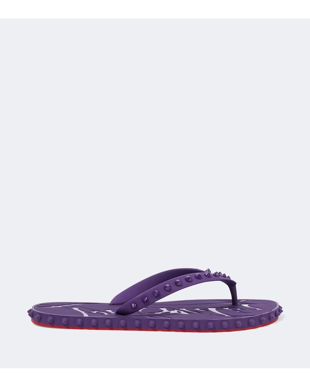 Christian Louboutin Purple Super Loubi Pvc Slides for men