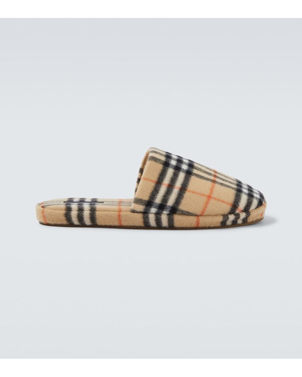 Burberry Slippers Check in Metallic für Herren