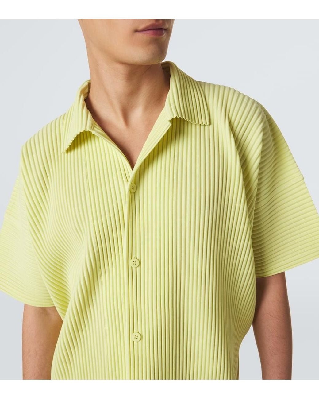 Homme Plissé Issey Miyake Yellow Monthly Colors: May Pleated Shirt for men
