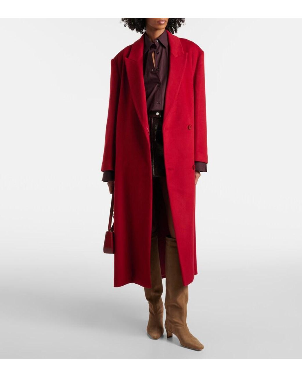 Staud Brown Wally Suede Knee-High Boots