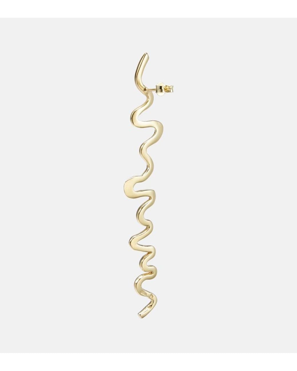 YSSO Metallic Shore 24Kt-Plated Drop Earrings