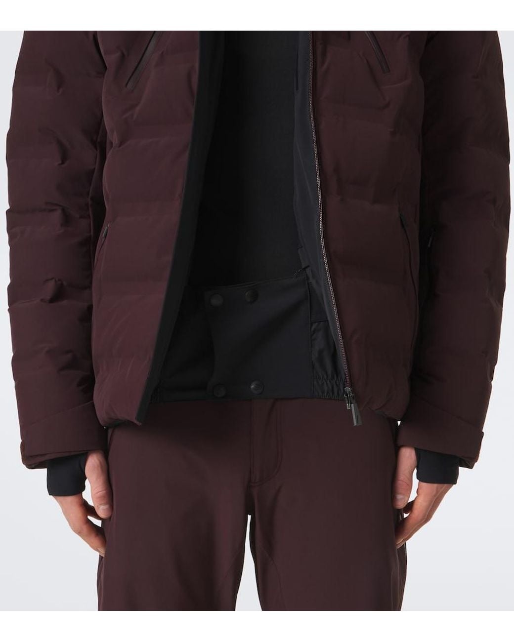 Aztech Mountain Purple Nuke Hooded Down Ski Jacket for men