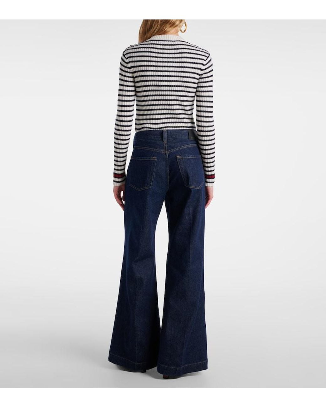 Citizens of Humanity Blue X Argent Beverly Mid-Rise Wide-Leg Jeans