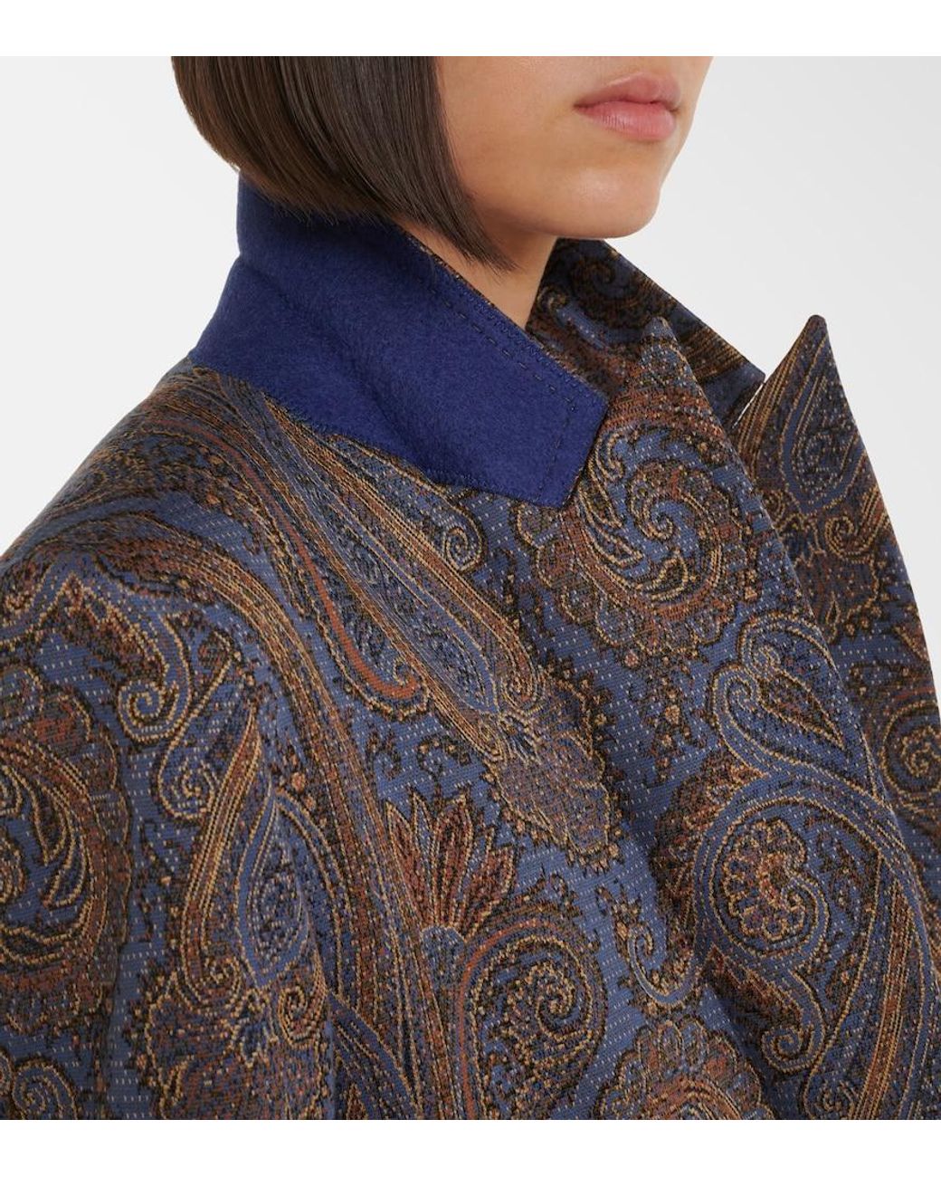 Etro Black Paisley Jacquard Blazer