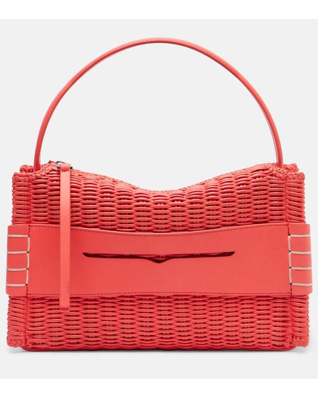 J.W. Anderson Red Loafer Medium Leather Shoulder Bag