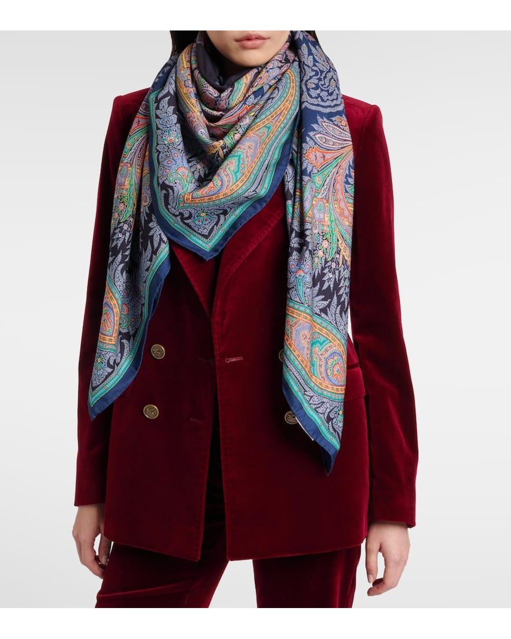 【関税&送料込】Etro Silk Scarf Etro Printed Silk Scarf