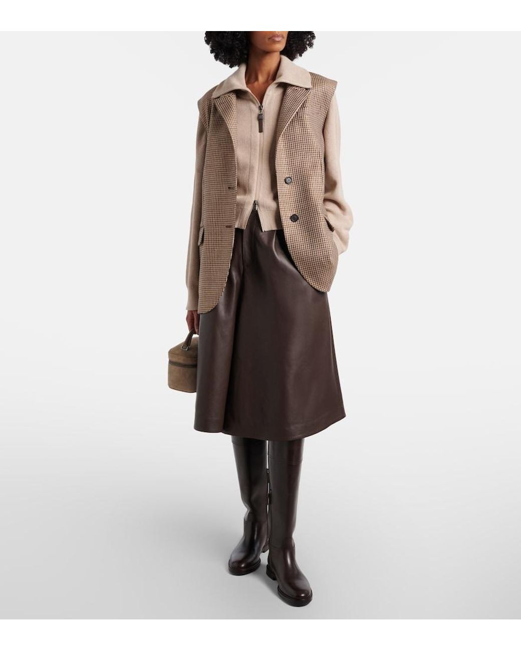 Brunello Cucinelli Natural Knitted Cotton Blouson Jacket