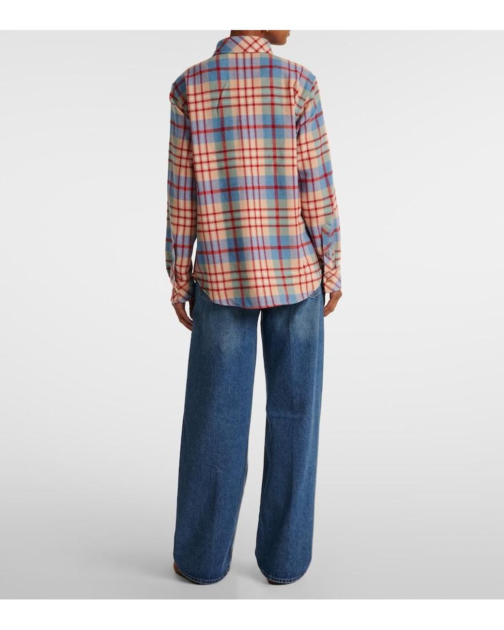 God's True Cashmere Multicolor Al's Run Plaid Cashmere Shirt