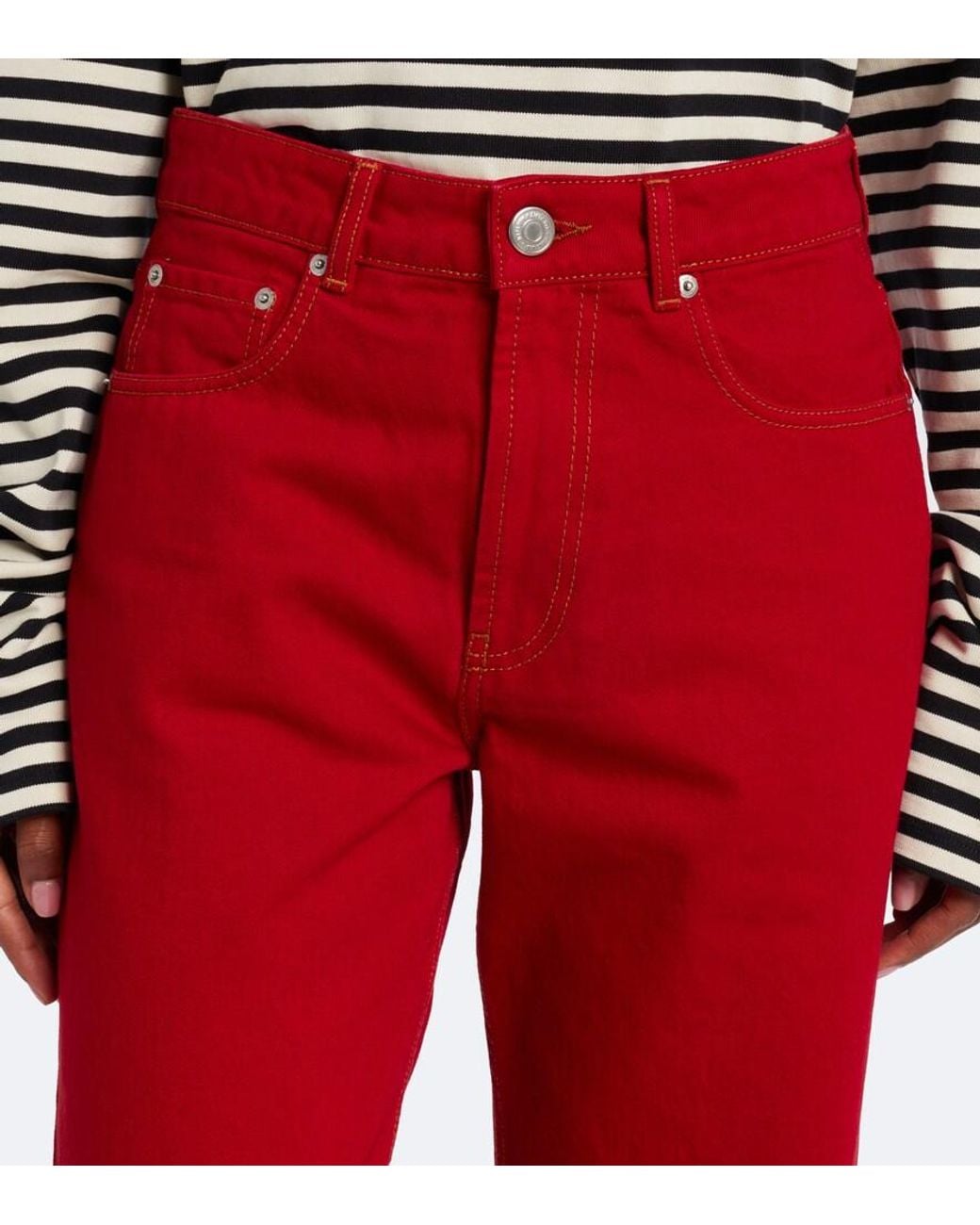 Jeans Anchos AMI de color Red