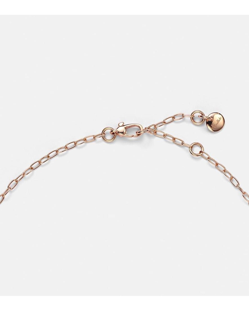 Pomellato Metallic Iconica 18Kt Rose Pendant Necklace With Diamonds