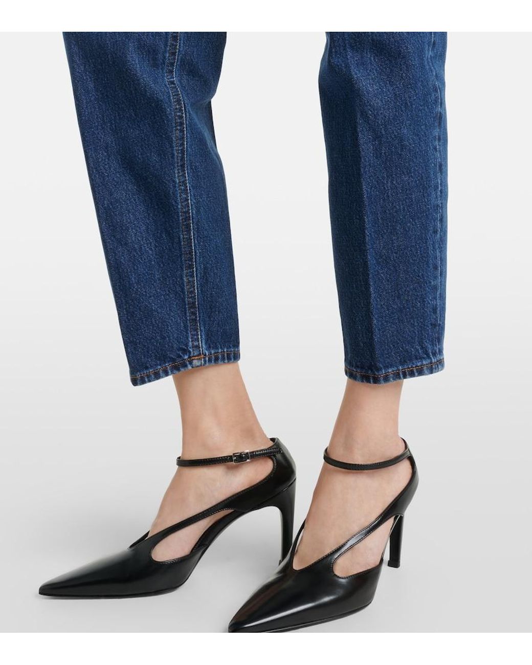 Totême  Blue High-rise Tapered Jeans
