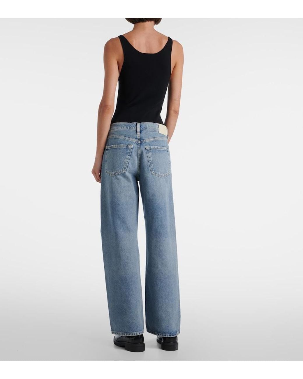 Citizens of Humanity Blue Lindz Low-Rise Straight Jeans