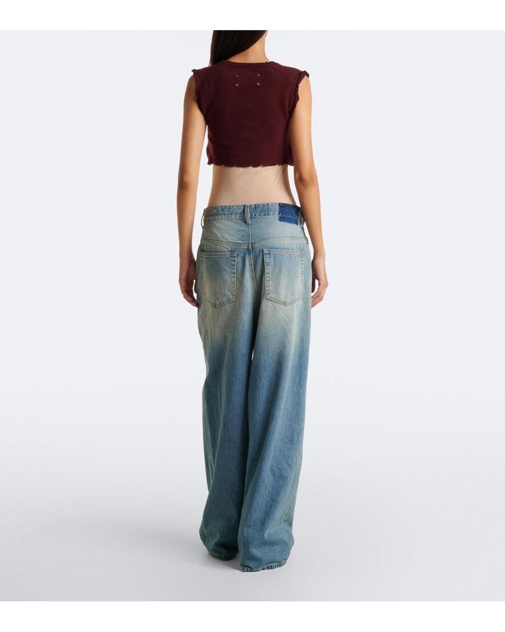 Maison Margiela Blue Faded Wide-Leg Jeans