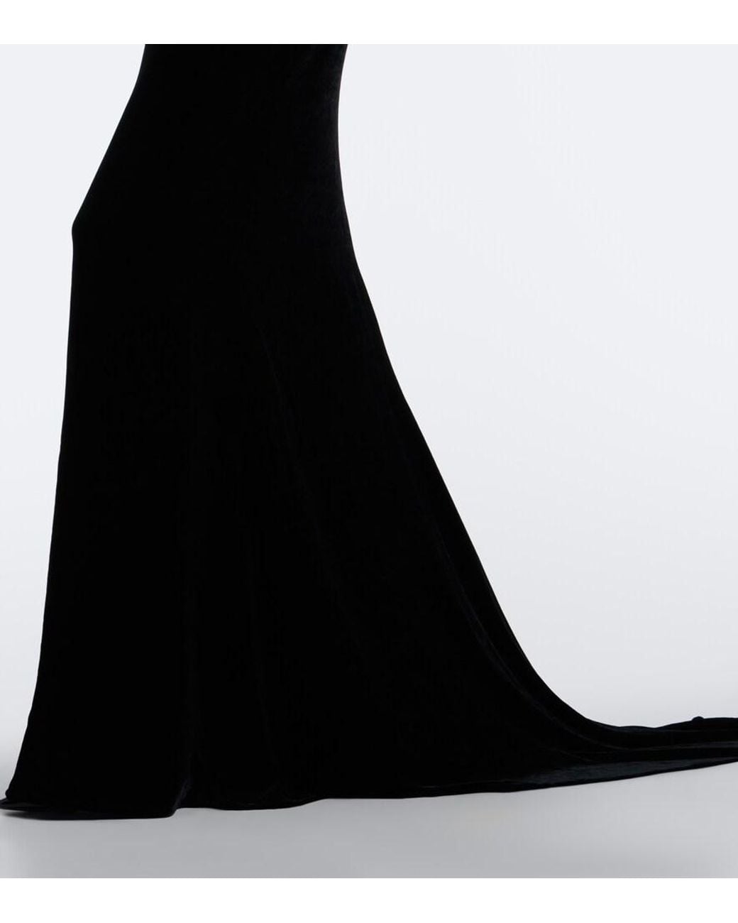 Stella McCartney Black Draped Velvet Gown