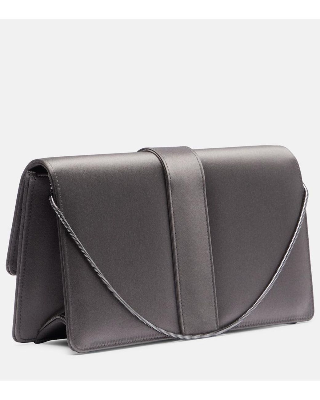 Clutch Capri di Manolo Blahnik in Gray