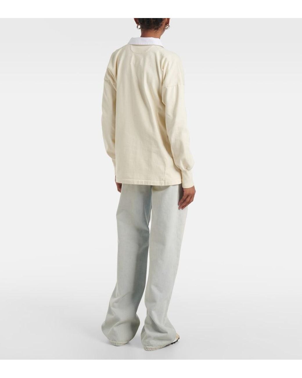 Maison Margiela White Cotton Polo Shirt