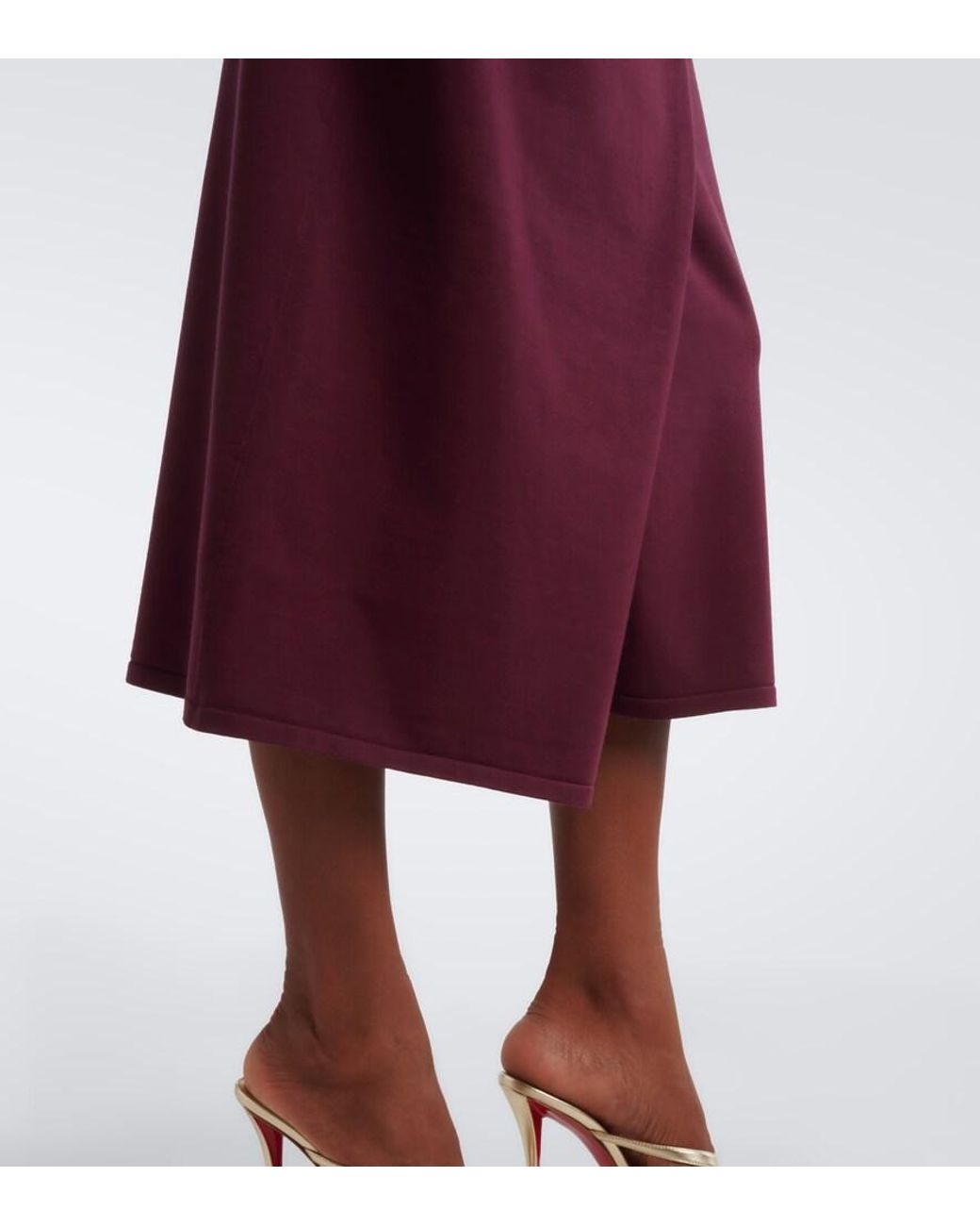 Jonathan Simkhai Purple Genne Gathered Midi Dress