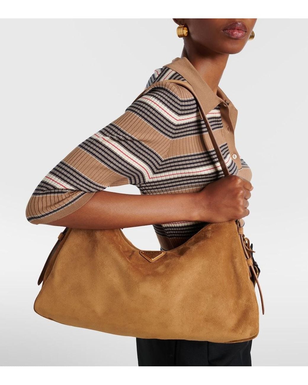 Prada Brown Schultertasche Aimee Large