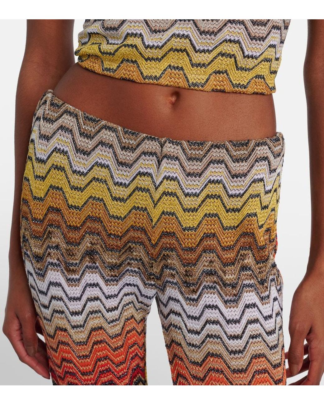 Missoni Multicolor Wave Lame Slim Pants