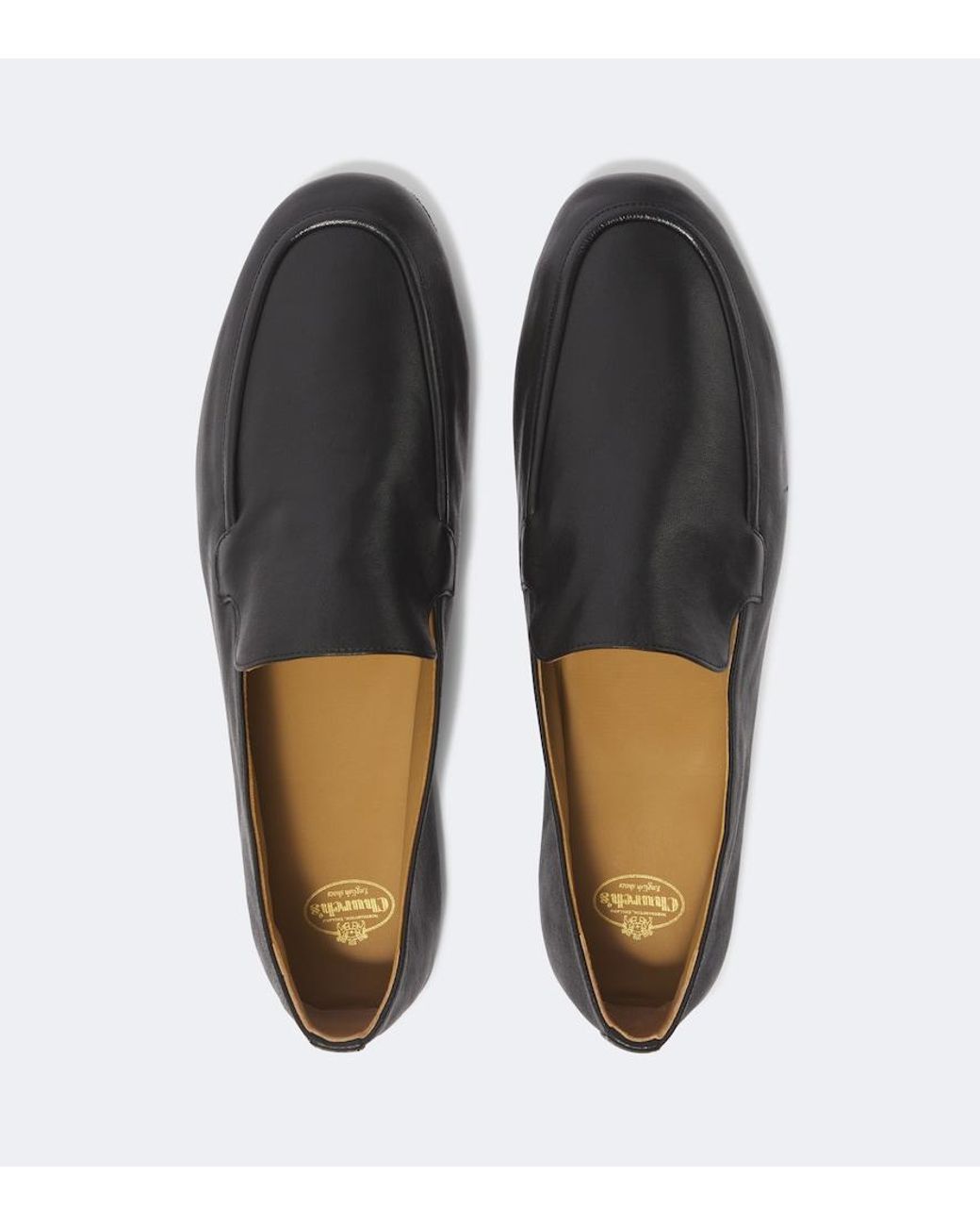 Church's Black Shetland Leather Slippers for men