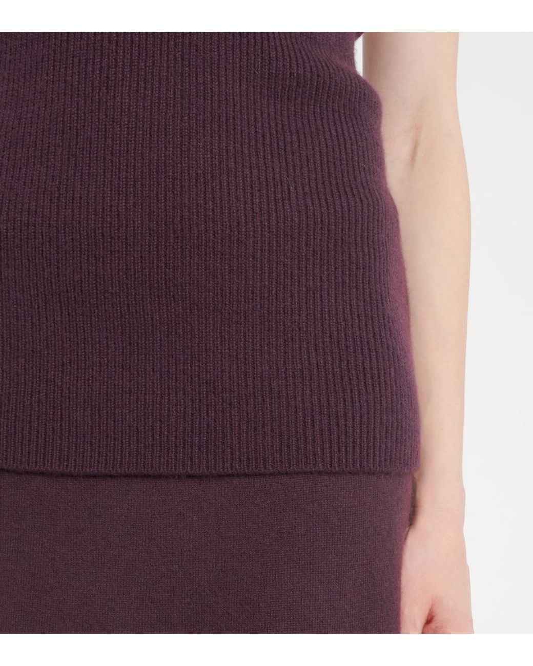 Lisa Yang Purple Maddie Open-Back Cashmere Top
