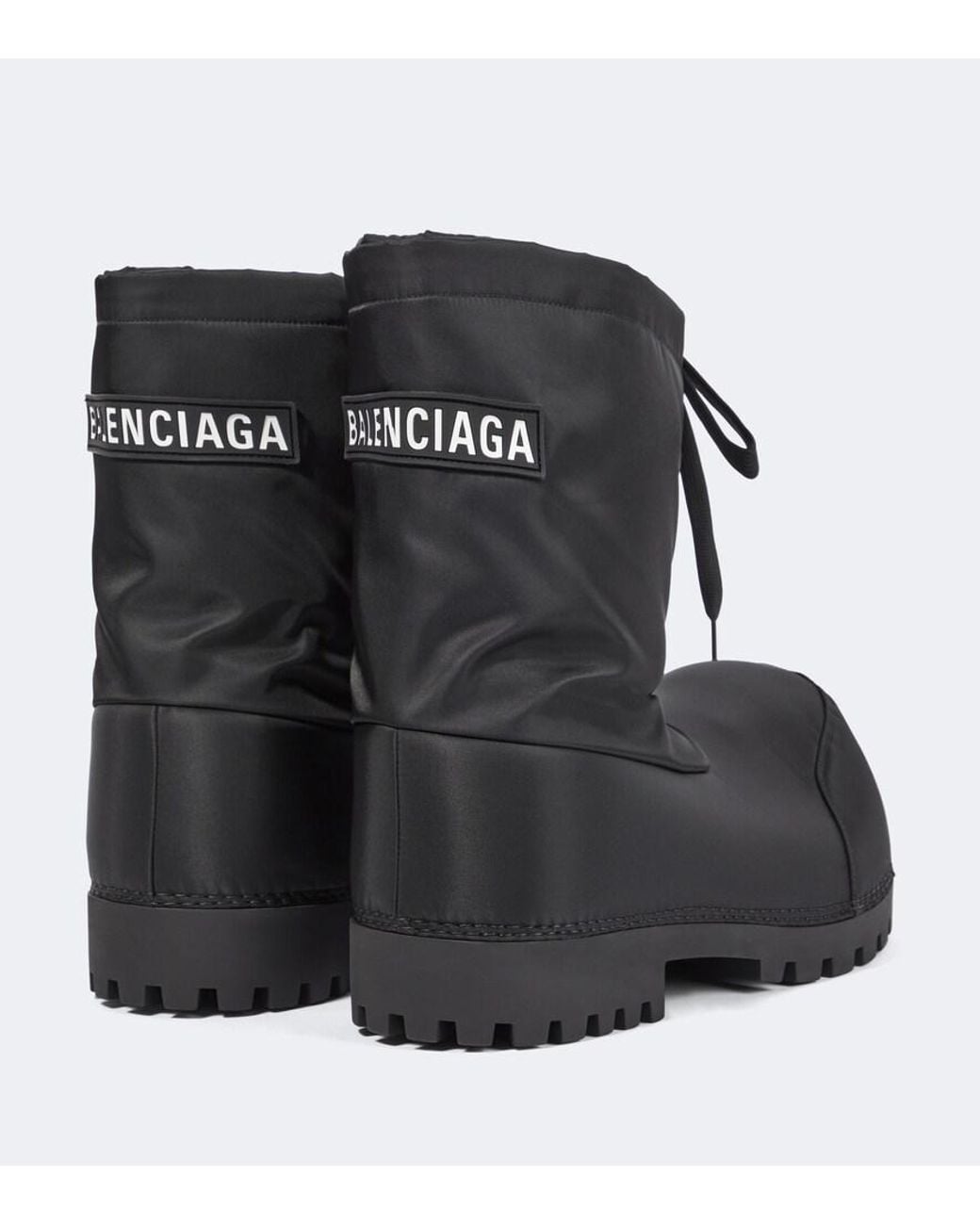 Balenciaga Black Alaska Nylon Ankle Boots for men