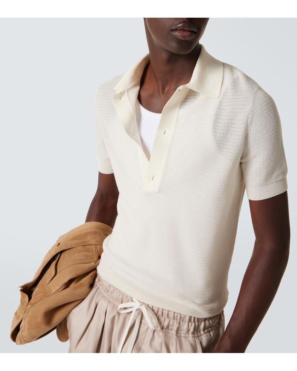 Polo di Tom Ford in Natural da Uomo