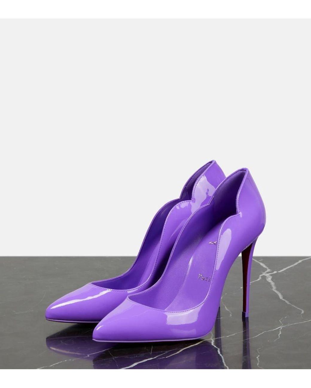 Christian Louboutin Purple Hot Chick Patent-leather Courts
