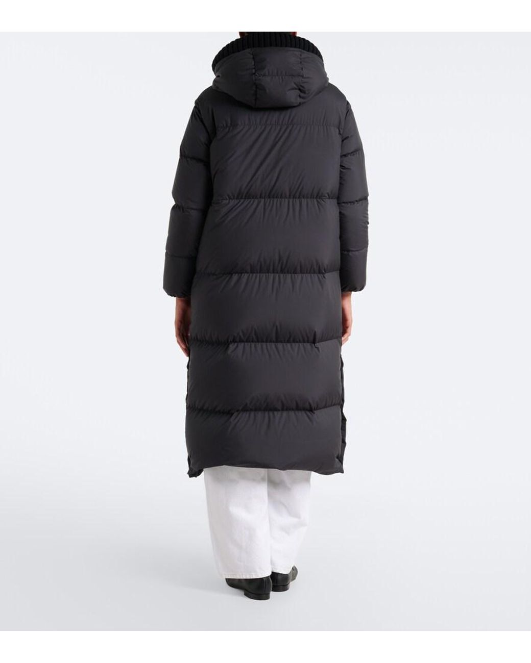 Moncler Black Ornement Tie-Neck Down Coat
