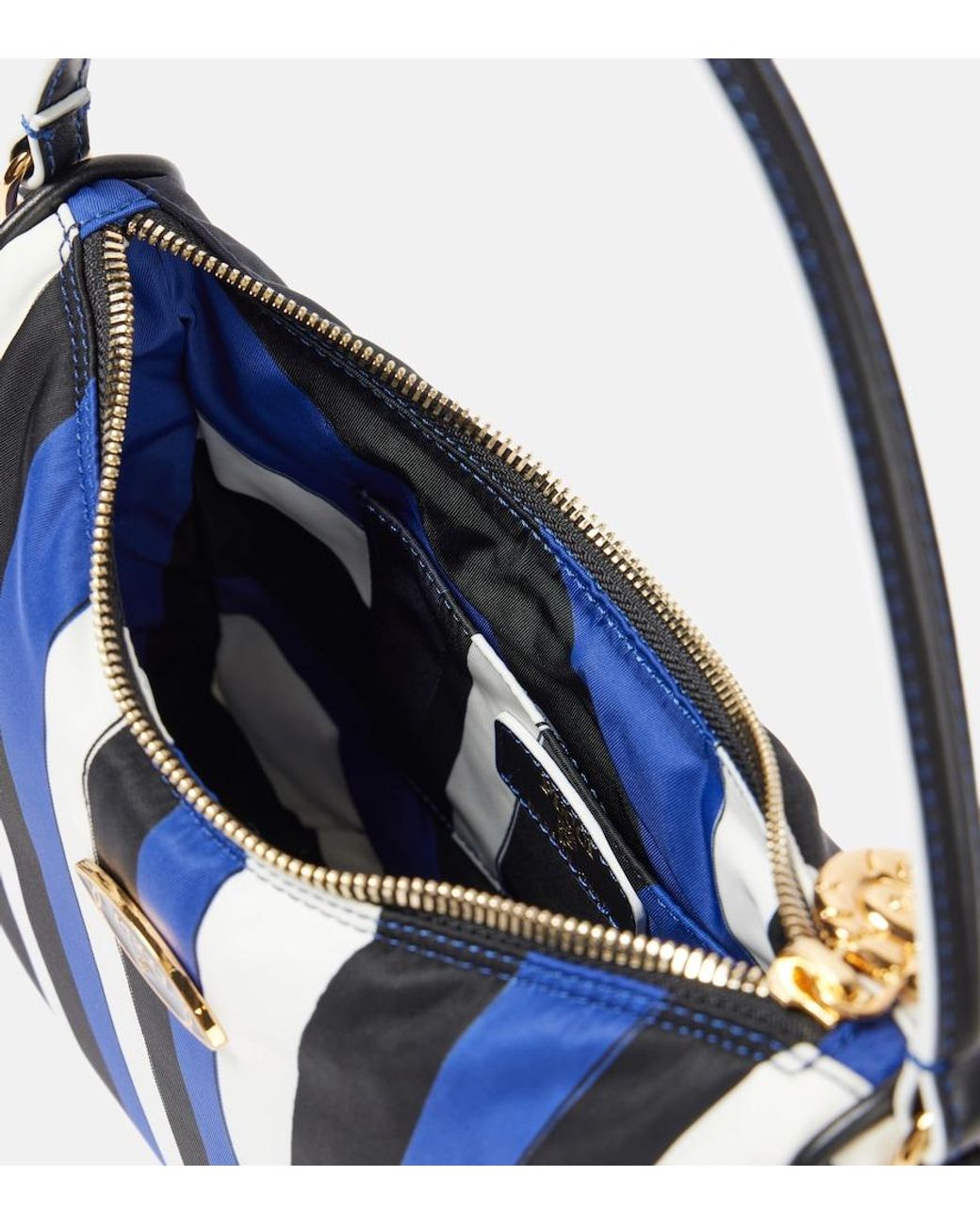 Emilio Pucci Blue Yummy Iride Canvas Shoulder Bag