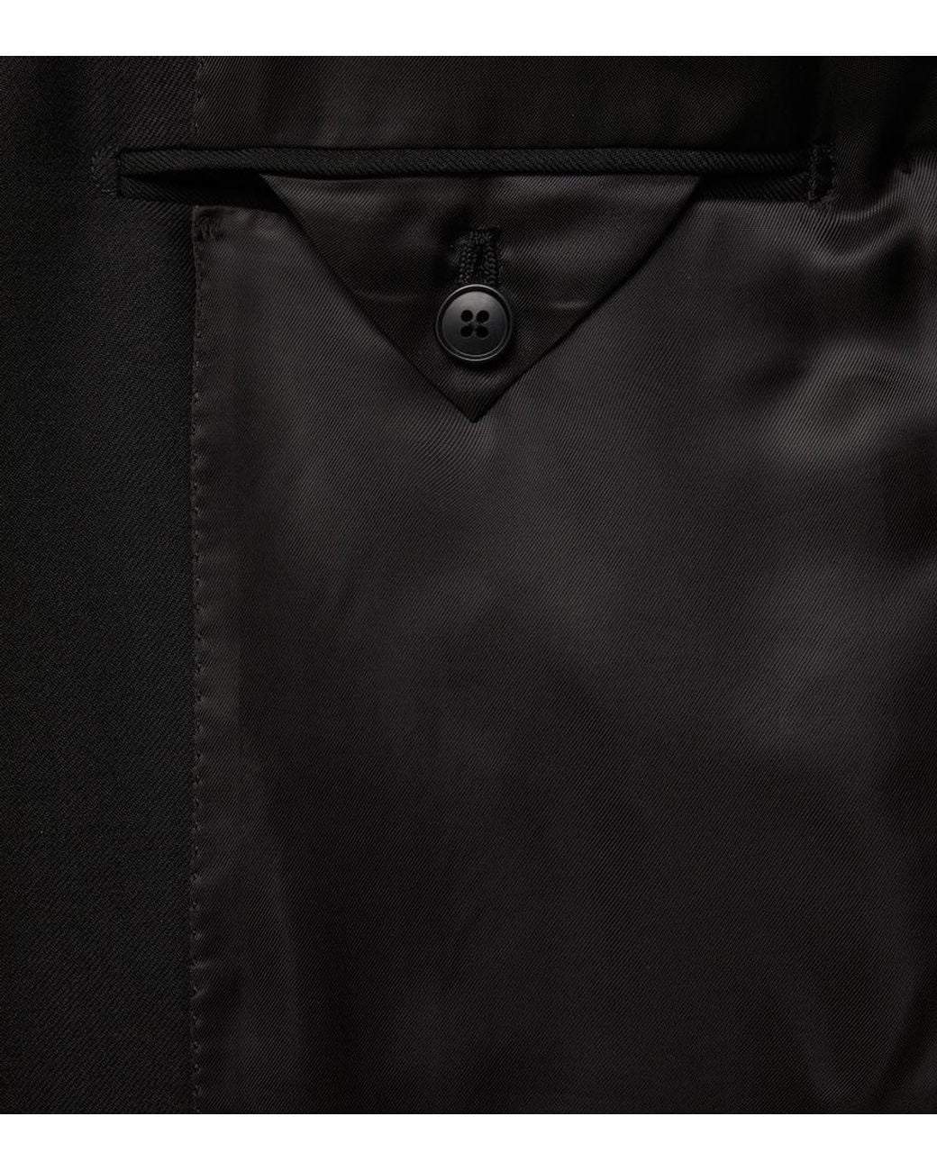 Saman Amel Anzugjacke Aus Wolle in Black für Herren