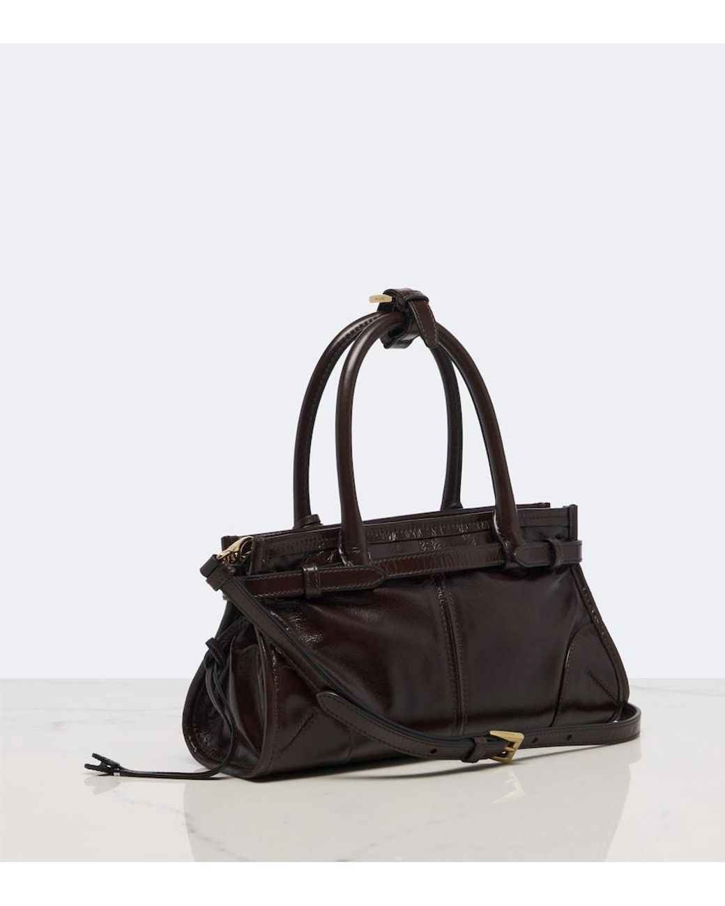 Prada Black Bonnie Mini Leather Top-Handle Bag