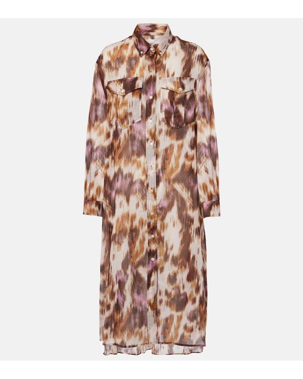 Isabel Marant Multicolor Elaine Printed Cotton Shirt Dress