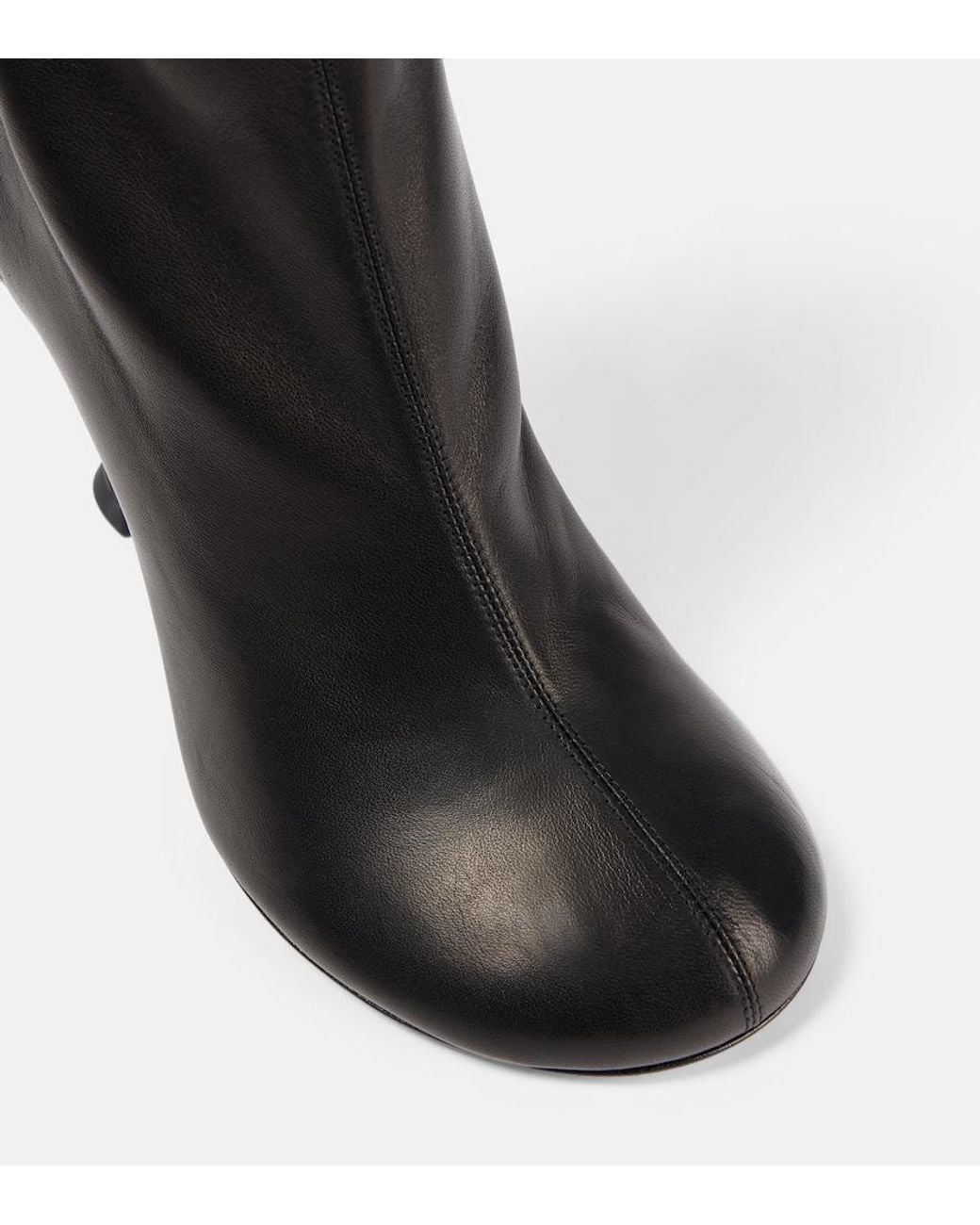 AMINA MUADDI Black Iris 95 Leather Ankle Boots